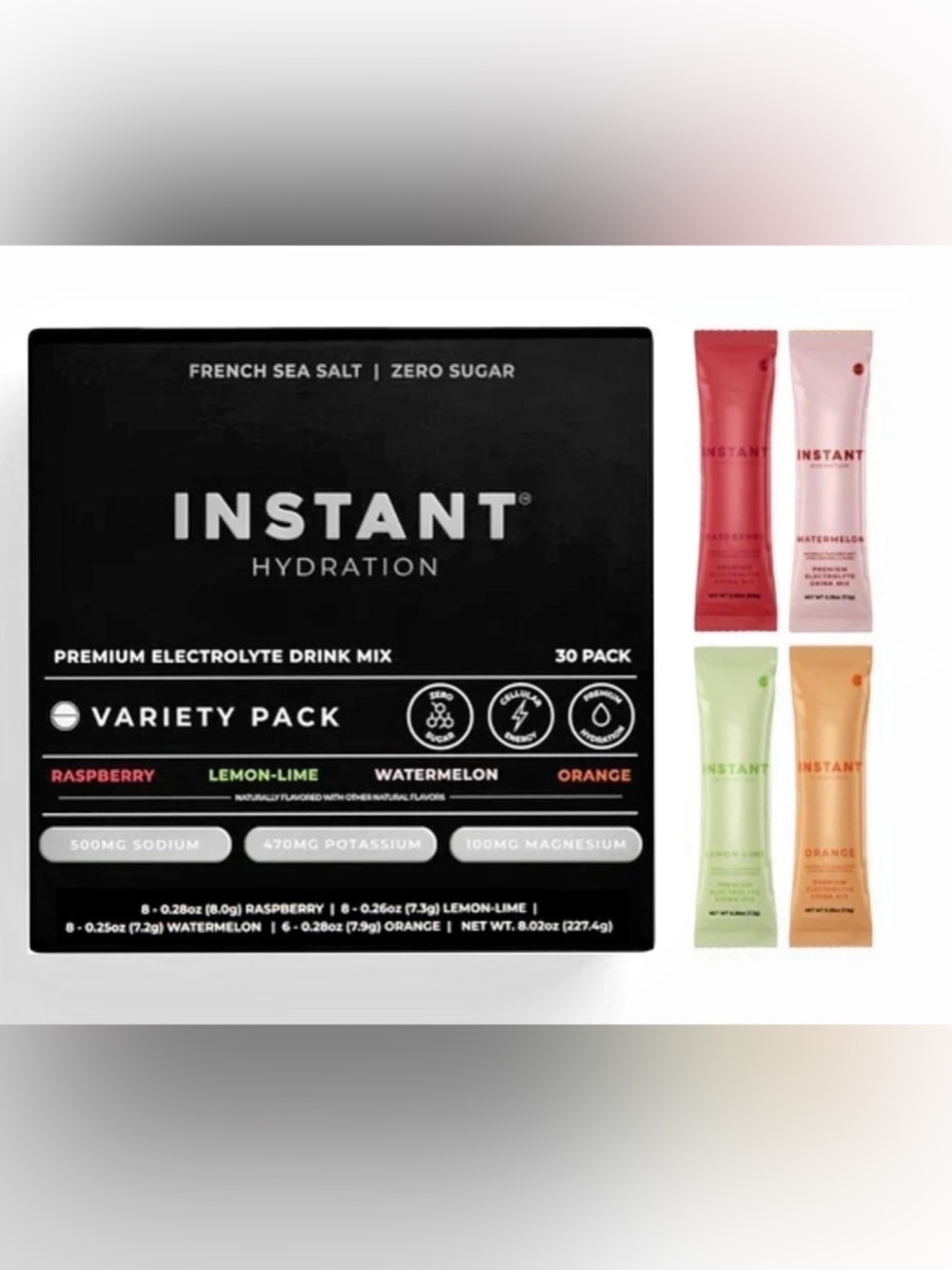 INSTANT Hydration Variety Pack 60- Pack Electrolyte Drink Mix